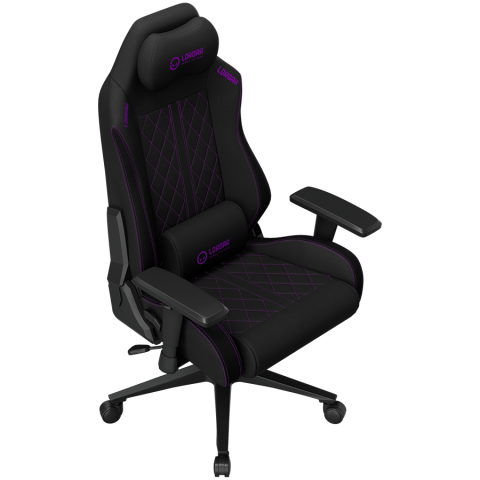 LORGAR CHA41, Ergonomic Gaming Chair Advanced, premium anti-stain fabric, Black/purple [13]