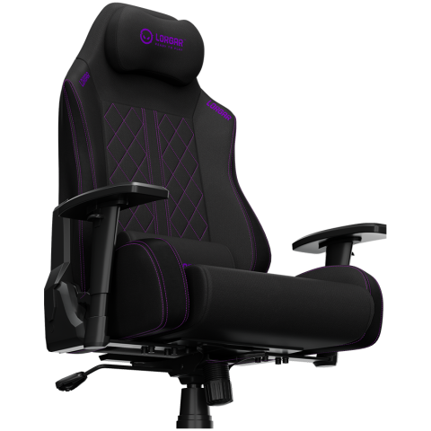 LORGAR CHA41, Ergonomic Gaming Chair Advanced, premium anti-stain fabric, Black/purple [16]