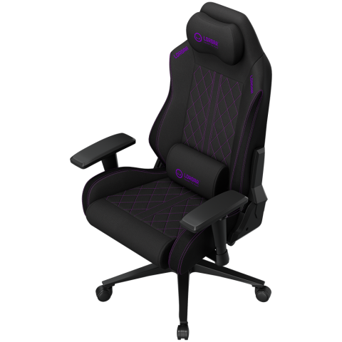 LORGAR CHA41, Ergonomic Gaming Chair Advanced, premium anti-stain fabric, Black/purple [2]