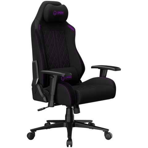 LORGAR CHA41, Ergonomic Gaming Chair Advanced, premium anti-stain fabric, Black/purple [15]