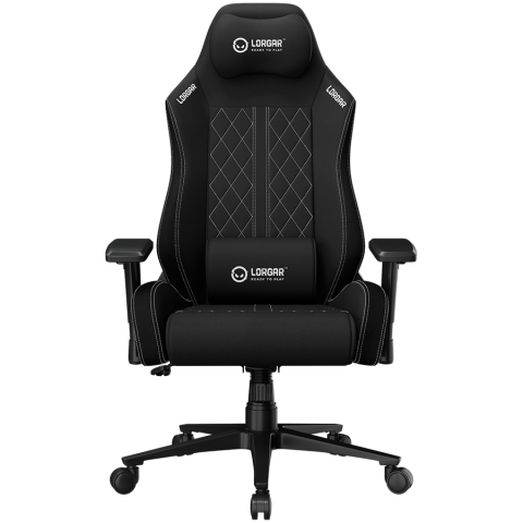 Jocuri si multimedia - LORGAR CHA41, Ergonomic Gaming Chair Advanced, premium anti-stain fabric, Black/white