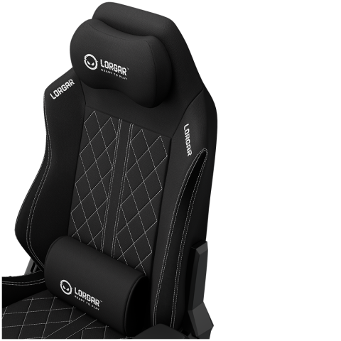 LORGAR CHA41, Ergonomic Gaming Chair Advanced, premium anti-stain fabric, Black/white [18]