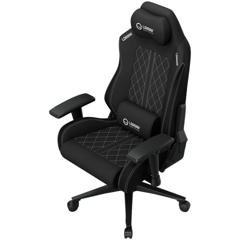 LORGAR CHA41, Ergonomic Gaming Chair Advanced, premium anti-stain fabric, Black/white [2]