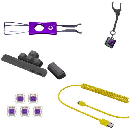 LORGAR KBP7075W, Wireless 75% Mechanical Gaming Keyboard Pro, Black/yellow, EN layout [9]