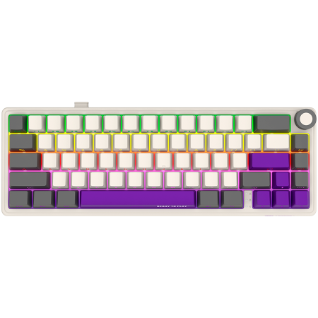 Jocuri si multimedia - LORGAR KBP70MW, Wireless 65% Mechanical Gaming Keyboard Pro, Beige, EN layout