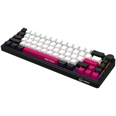LORGAR KBP70MW, Wireless 65% Mechanical Gaming Keyboard Pro, Black/red, EN layout [1]