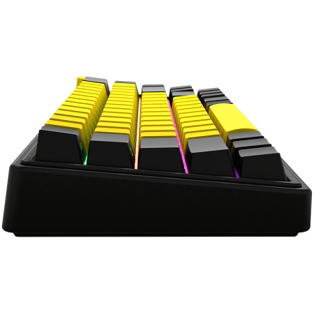 LORGAR KBP70MW, Wireless 65% Mechanical Gaming Keyboard Pro, Black/yellow, EN layout [3]