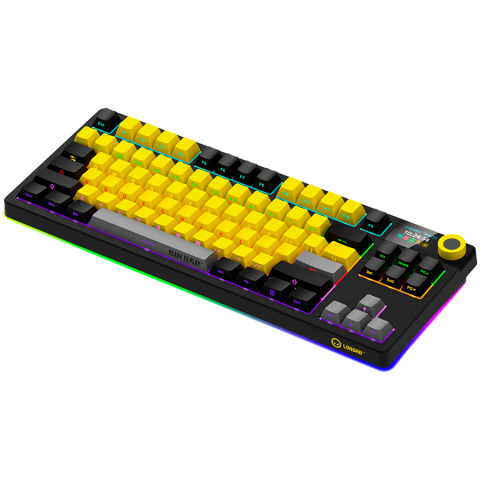 Tastatura mecanica de gaming wireless Lorgar KBP70TKLW, TKL, Black/Yellow, Layout EN [6]