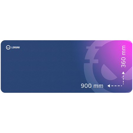 Jocuri si multimedia - Lorgar Main 139, Gaming mouse pad, High-speed surface, Purple anti-slip rubber base, size: 900mm x 360mm x 3mm, weight 0.6kg