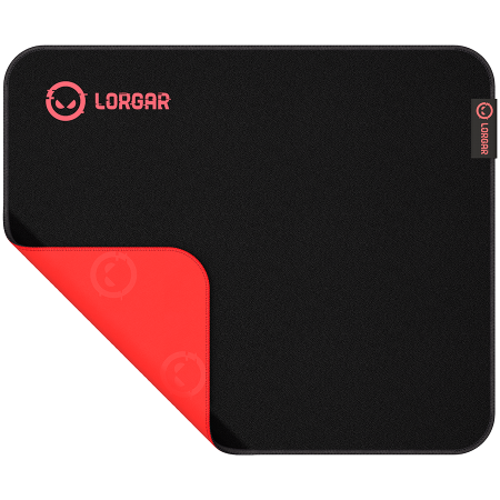 Lorgar Main 323, Gaming mouse pad, Precise control surface, Red anti-slip rubber base, size: 360mm x 300mm x 3mm, weight 0.21kg [1]