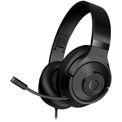 LORGAR Noah 101, Gaming headset with microphone, 3.5mm jack connection, cable length 2m, foldable design, PU leather ear pads, size: 185*195*80mm, 0.245kg, black [1]