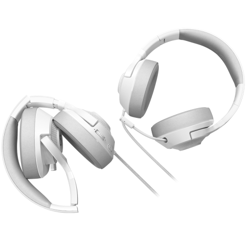 LORGAR Noah 101, Gaming headset with microphone, 3.5mm jack connection, cable length 2m, foldable design, PU leather ear pads, size: 185*195*80mm, 0.245kg, white [5]