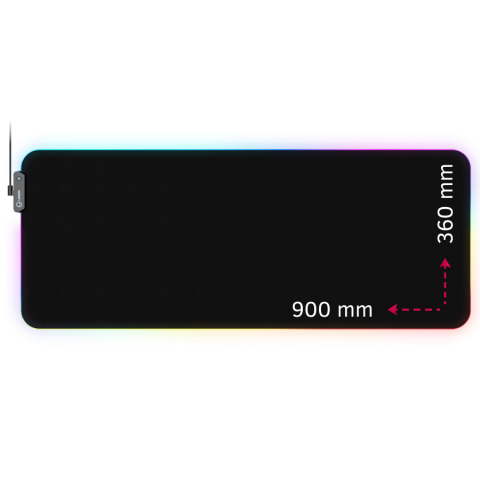 Jocuri si multimedia - Lorgar Steller 919, Gaming mouse pad, High-speed surface, anti-slip rubber base, RGB backlight, USB connection, Lorgar WP Gameware support, size: 900mm x 360mm x 3mm, weight 0.635kg