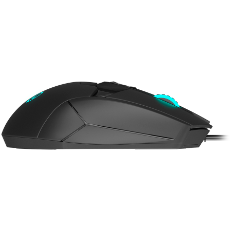 LORGAR Stricter 579, gaming mouse, 9 programmable buttons, Pixart PMW3336 sensor, DPI up to 12 000, 50 million clicks buttons lifespan, 2 switches, built-in display, 1.8m USB soft silicone cable, Matt [5]