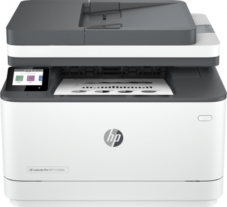 Imprimante Portabile - Multifunctional Monocrom HP LaserJet Pro MFP 3102fdn, A4, Fax, Retea, Duplex (Alb/Negru)