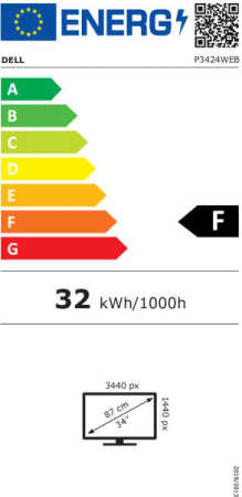Monitor LED Dell P3424WEB Curved Video Conferencing 34", 3440x1440 WQHD, IPS Antiglare, 21:9, 1000:1, 300 cd/m2, 8ms/5ms, 178/178, DP, HDMI, 2xUSB-C (DP/PD), USB-B, 2xUSB 3.2, RJ-45, 2x5W Speakers, Ca [6]
