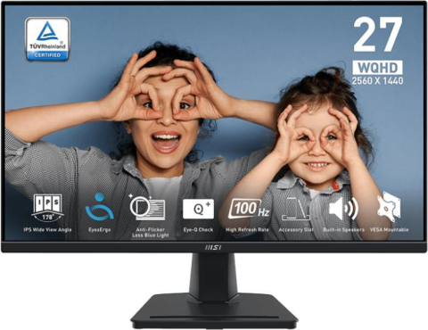 Monitor LED MSI PRO MP275Q 27 inch IPS WQHD 100Hz 4ms HDMI DisplayPort [0]