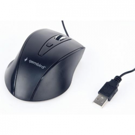 Mouse Optic Gembird MUS-4B-02, USB, Black [3]