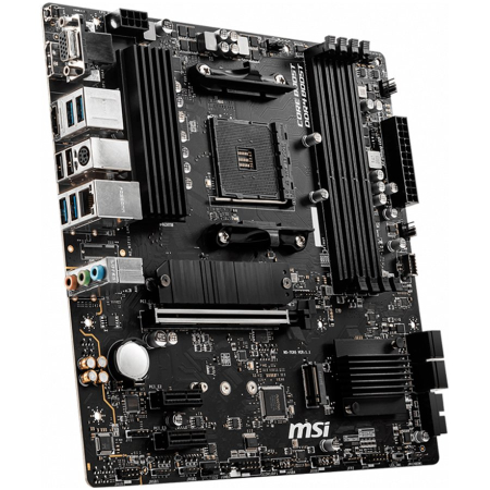 MSI B550M PRO-VDH,m-ATX,Socket AM4,AMD B550 Chipset,4 DIMMs,Dual Channel DDR4 up to 4400+(OC)MHz,1x PCIe 4.0/3.0 x16 slot,2x M.2 slots,4x USB 3.2 Gen 1,2x USB 2.0,1x HDMI,1x DP,1x VGA,1G LAN,7.1 Audio [1]