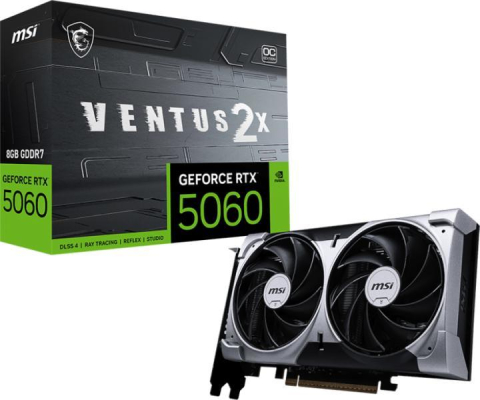 Placi video - Placa video MSI GeForce RTX 5060 VENTUS 2X OC 8GB GDDR7 128-bit (VEN5854419) - MSI