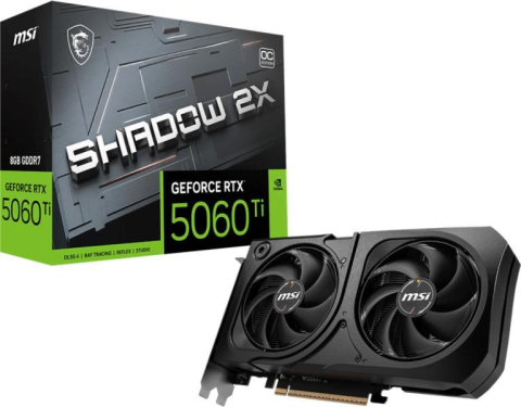 Placa video MSI GeForce RTX 5060 Ti 8G SHADOW 2X OC PLUS GDDR7 (GEFORCE RTX 5060 TI 8G 6571205) - MSI [0]