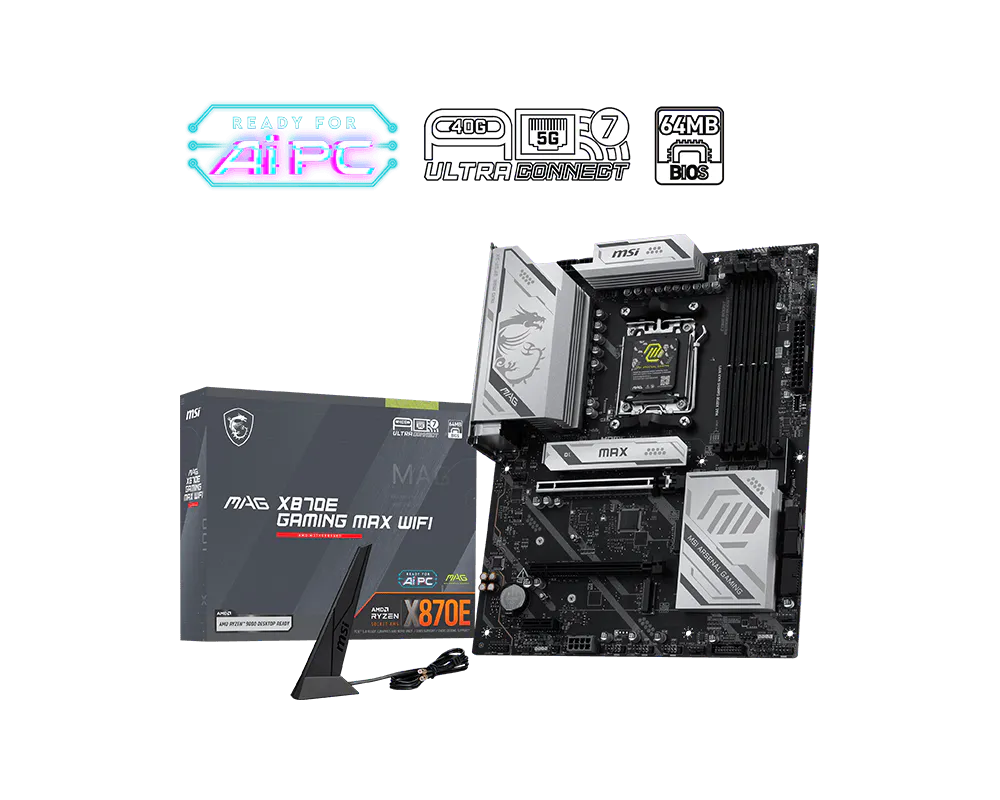 Placi de baza - Placa de baza MSI MAG X870E GAMING MAX WIFI, Socket AM5, ATX (MAG X870E GAMING MAX WIFI) - MSI