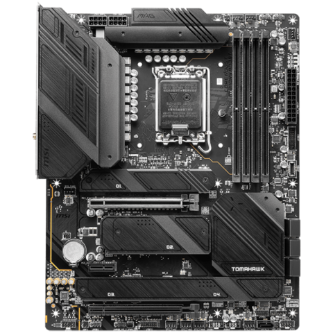 MSI MAG Z790 TOMAHAWK WIFI, ATX, Socket LGA 1700, Dual Channel DDR5 7200+(OC)MHz, 2x PCIe x16 slots, 4x M.2 slots, 1x HDMI, 1x DP, 4x USB 3.2 Gen2, 4x USB 3.2 Gen2, 4x USB 2.0, Type-C, 7.1 HD Audio, 2 [1]