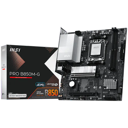 Placi de baza - MSI Main Board PRO B850M-G (AM5, 2x DDR5, 1x HDMI, 1xDP, 2x PCI-E x16, 2x M.2, Realtek 8126VB 5G LAN) mATX