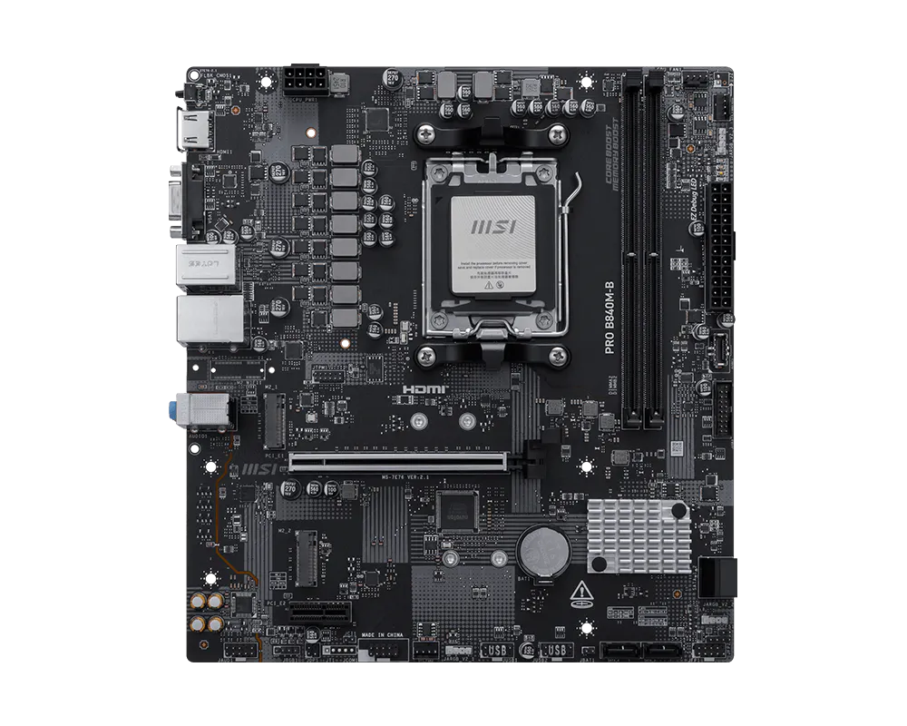 Placa de baza MSI PRO B840M-B AM5 mATX (PRO B840M-B) - MSI [1]