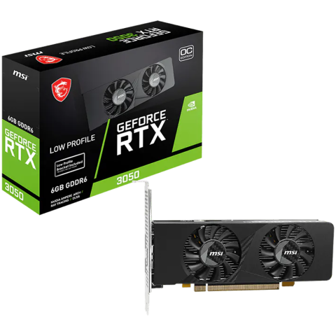 Cabluri & Adaptoare Audio-Video - MSI Video Card Nvidia GeForce RTX 3050 LP E 6G OC, 2x HDMI, 1x DP, DUAL FAN, ATX