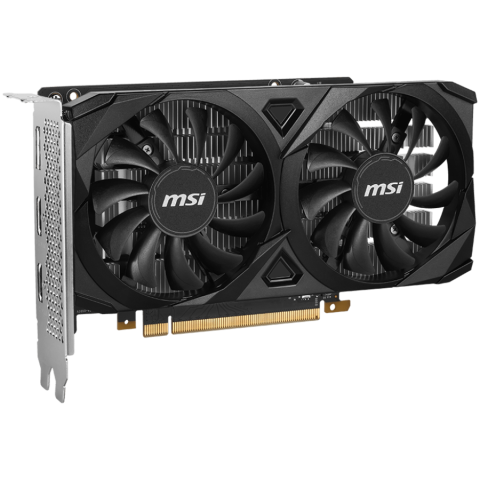 MSI Video Card Nvidia GeForce RTX 3050 VENTUS 2X E 6G OC, 6GB GDDR6, 96bit, Boost: 1492 MHz, 2304 CUDA Cores, PCIe 4.0, 1x DP 1.4a, 2xHDMI 2.1a, RAY TRACING, Dual Fan, 300W, 3Y [2]