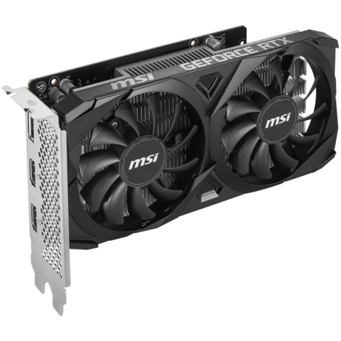 MSI Video Card Nvidia GeForce RTX 3050 VENTUS 2X E 6G OC, 6GB GDDR6, 96bit, Boost: 1492 MHz, 2304 CUDA Cores, PCIe 4.0, 1x DP 1.4a, 2xHDMI 2.1a, RAY TRACING, Dual Fan, 300W, 3Y [3]