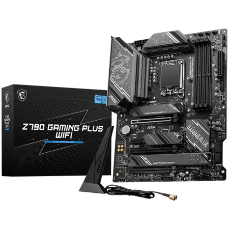 Placi de baza - MSI Z790 GAMING PLUS WIFI , LGA 1700, 4xDDR5, Dual Channel DDR5 up to 7200+(OC)MHz, 3x PCIe x16 slot, 4x M.2 slots, 1x USB 3.2 Gen 2x2 (Type-C), 3x USB 3.2, 4x USB 2.0, 1x HDMI, 1x DP, 4x EZ Debug LED