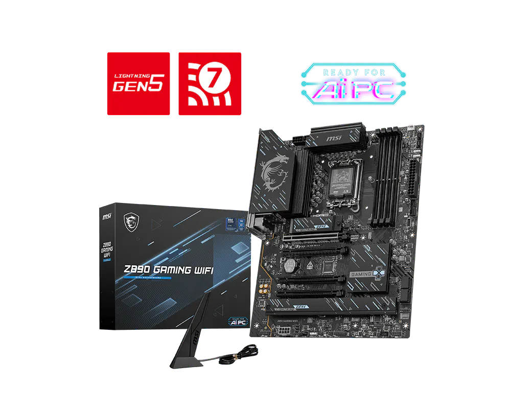 Placi de baza - Placa de baza MSI Z890 GAMING WIFI, Socket LGA 1851, ATX (Z890 GAMING WIFI) - MSI