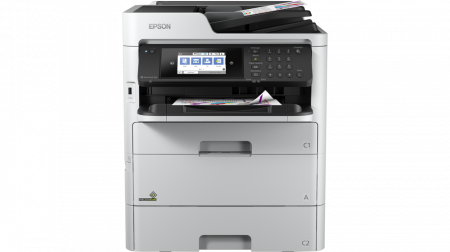 Plottere - Multifunctional Epson WorkForce Pro WF-C579RDWF, A4 , ADF, Fax, Duplex, Retea, Wireless + tava 500 coli