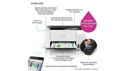 Multifunctional Cerneala Epson EcoTank L3156 [3]
