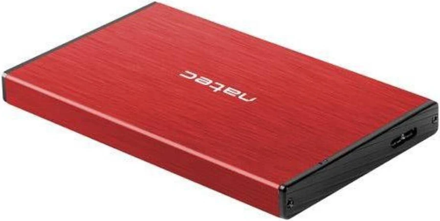Carcase HDD externe - Rack HDD extern Natec Rhino Go NKZ-1279, pentru HDD/SSD 2.5 inch SATA, USB 3.0, Roșu