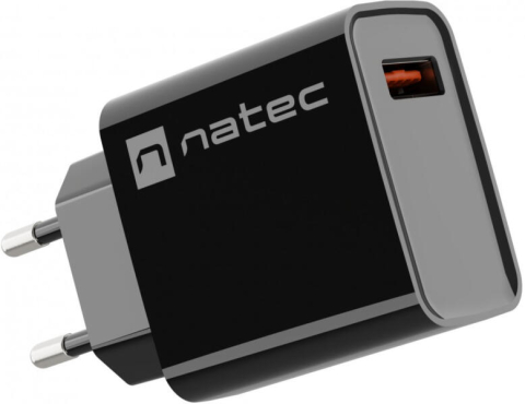 Telefoane - Incarcator de retea USB Natec Ribera 18W negru (NUC-2058) - NATEC