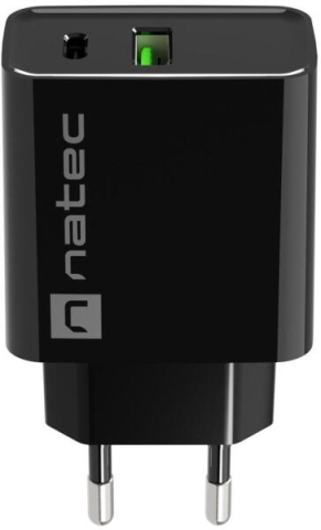 Telefoane - Incarcator de retea USB Natec Ribera 20W negru (NUC-2062) - NATEC