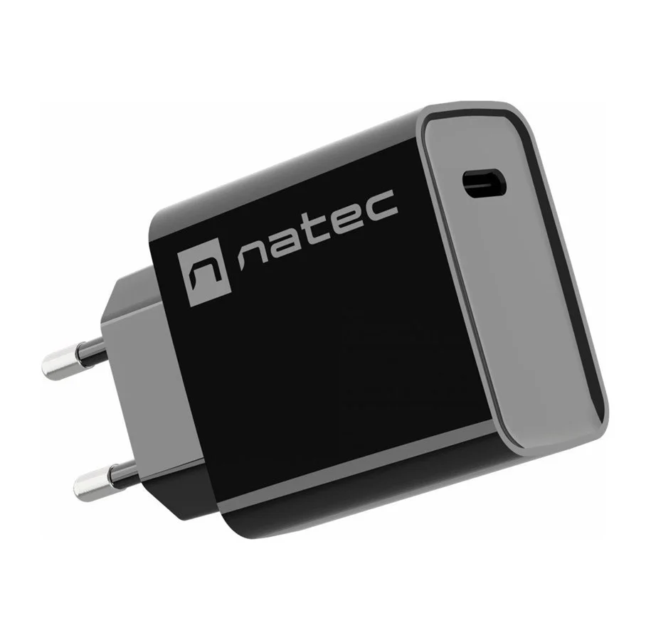 Telefoane - Incarcator de retea USB Natec Ribera USB-C 20W negru (NUC-2060) - NATEC