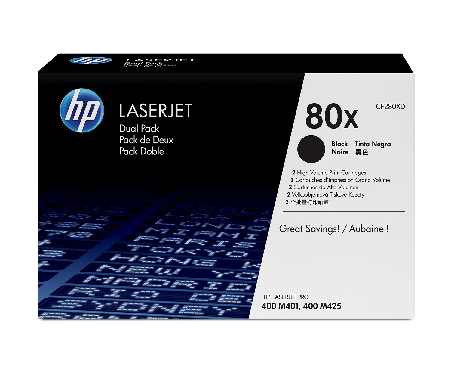 Cartus Toner - Set cartuse toner HP 80X Black CF280XD 2buc/set