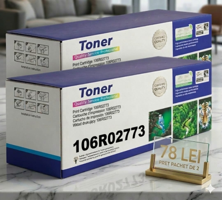 Cartuse & Tonere - Pachet 2 x Toner PREMIUM DRTX pentru Xerox Phaser 3020/WorkCentre 3025 (106R02773), negru (black), 1500 pagini