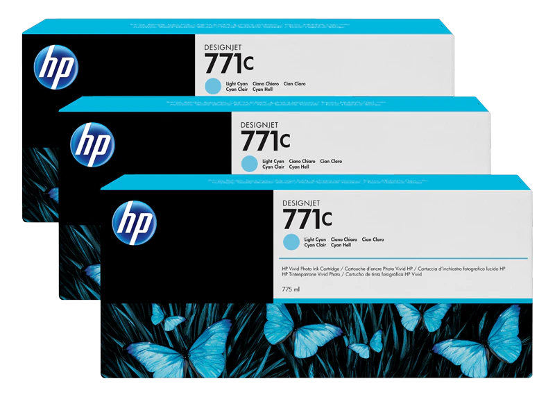 Cartus Cerneala - Set cartuse cerneala HP 771C Light Cyan B6Y36A 3buc/set