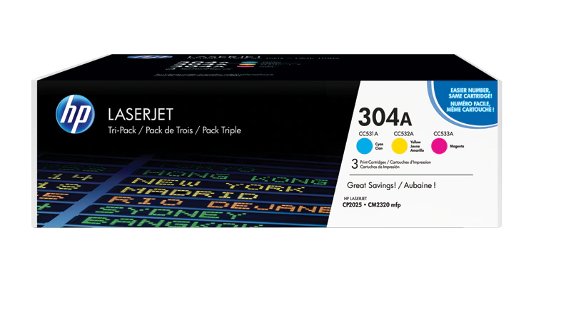 Cartus Toner - Set cartuse toner HP 304A C+M+Y CF372AM