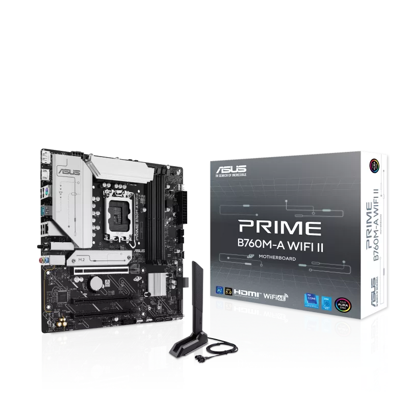 Componente - Placa de baza ASUS PRIME B760M-A WIFI II Socket LGA1700 - ASUS