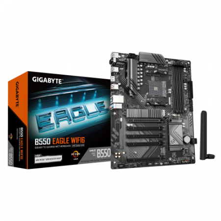 Plăci de Bază Gaming - Placa de baza Gigabyte B550 EAGLE WIFI6, AMD B550, Socket AM4, ATX