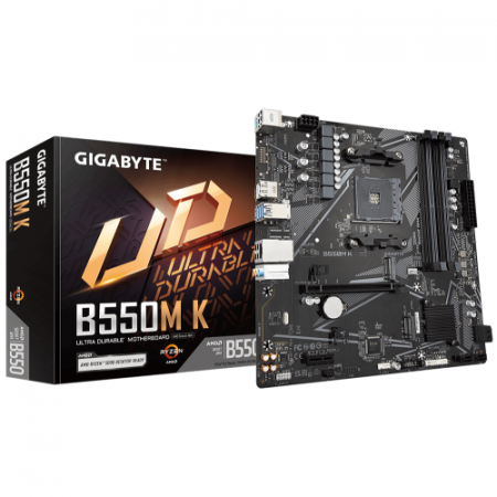 Plăci de Bază Amd - Placa de baza Gigabyte B550M K, AMD B550, Socket AM4, mATX