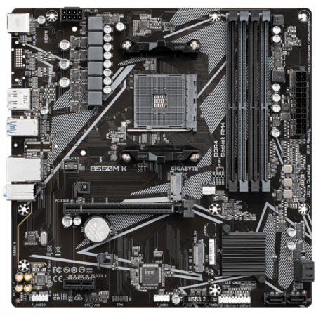 Placa de baza Gigabyte B550M K, AMD B550, Socket AM4, mATX [2]
