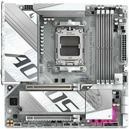 Placa de baza Gigabyte B850M AORUS ELITE WIFI6E ICE, AMD B850, Socket AM5, mATX [1]