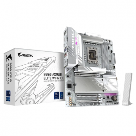 Plăci de baza - Placa de baza Gigabyte B860 AORUS ELITE WIFI7 ICE, Intel B860, Socket 1851, ATX
